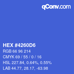 Color code: HEX #4260D6 | qconv.com