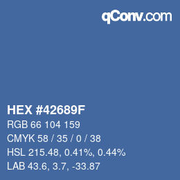 颜色代码: HEX #42689F | qconv.com