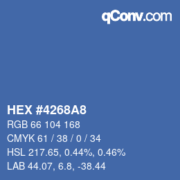 カラーコード: HEX #4268A8 | qconv.com