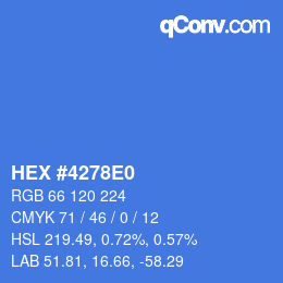 Color code: HEX #4278E0 | qconv.com