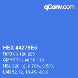 Color code: HEX #4278E5 | qconv.com