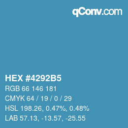 カラーコード: HEX #4292B5 | qconv.com