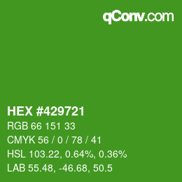 Color code: HEX #429721 | qconv.com