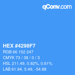 Color code: HEX #4298F7 | qconv.com