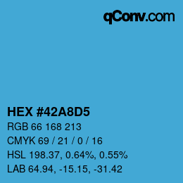 カラーコード: HEX #42A8D5 | qconv.com