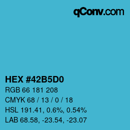 Color code: HEX #42B5D0 | qconv.com