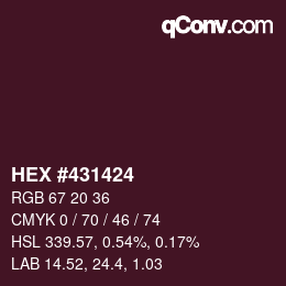 Color code: HEX #431424 | qconv.com