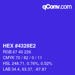 颜色代码: HEX #4328E2 | qconv.com