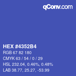 Color code: HEX #4352B4 | qconv.com