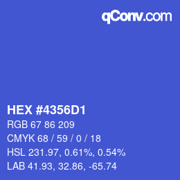 Color code: HEX #4356D1 | qconv.com