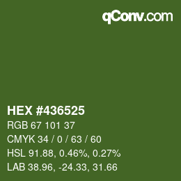 Color code: HEX #436525 | qconv.com