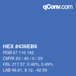Color code: HEX #436EB6 | qconv.com