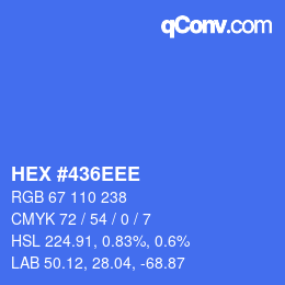 Code couleur: HEX #436EEE | qconv.com