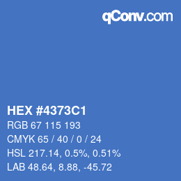 Color code: HEX #4373C1 | qconv.com
