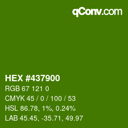 Color code: HEX #437900 | qconv.com