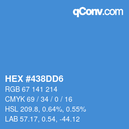 Color code: HEX #438DD6 | qconv.com
