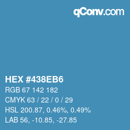 Color code: HEX #438EB6 | qconv.com
