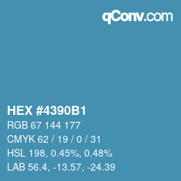 Color code: HEX #4390B1 | qconv.com