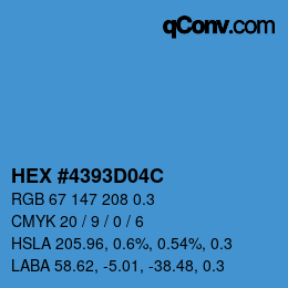 Código de color: HEX #4393D04C | qconv.com