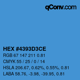 Color code: HEX #4393D3CE | qconv.com