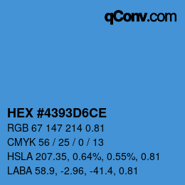 Código de color: HEX #4393D6CE | qconv.com