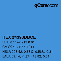 Código de color: HEX #4393DBCE | qconv.com