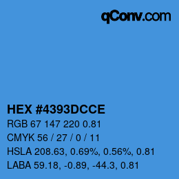 Color code: HEX #4393DCCE | qconv.com