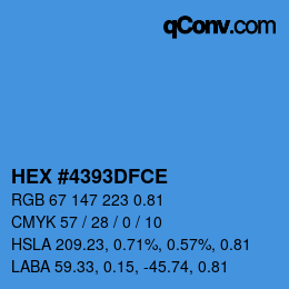 Código de color: HEX #4393DFCE | qconv.com