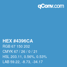 カラーコード: HEX #4396CA | qconv.com