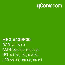 Color code: HEX #439F00 | qconv.com