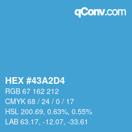 Color code: HEX #43A2D4 | qconv.com