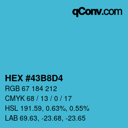 カラーコード: HEX #43B8D4 | qconv.com - big