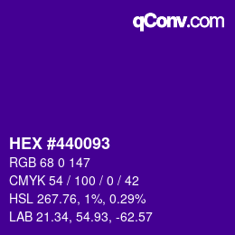 Código de color: HEX #440093 | qconv.com