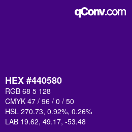 Color code: HEX #440580 | qconv.com