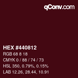 カラーコード: HEX #440812 | qconv.com