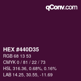 Color code: HEX #440D35 | qconv.com