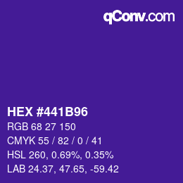 Color code: HEX #441B96 | qconv.com