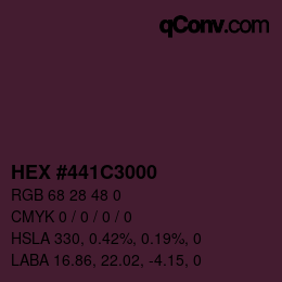 Color code: HEX #441C3000 | qconv.com