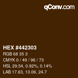 カラーコード: HEX #442303 | qconv.com