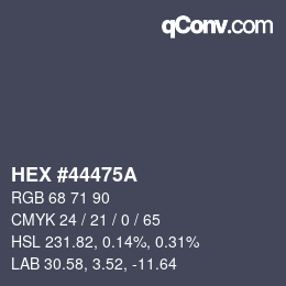 Color code: HEX #44475A | qconv.com