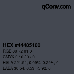 Color code: HEX #44485100 | qconv.com