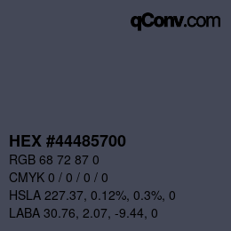 Color code: HEX #44485700 | qconv.com