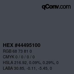 Color code: HEX #44495100 | qconv.com