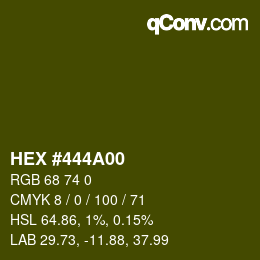 Farbcode: HEX #444A00 | qconv.com