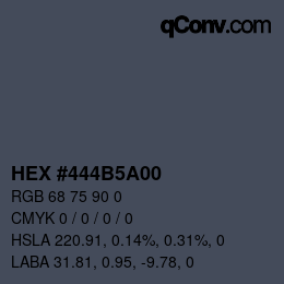 Color code: HEX #444B5A00 | qconv.com