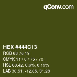 颜色代码: HEX #444C13 | qconv.com