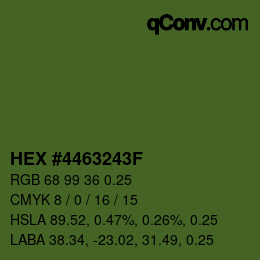 Farbcode: HEX #4463243F | qconv.com