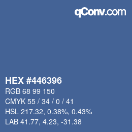 カラーコード: HEX #446396 | qconv.com