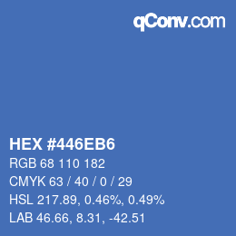 カラーコード: HEX #446EB6 | qconv.com
