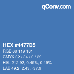 Color code: HEX #4477B5 | qconv.com